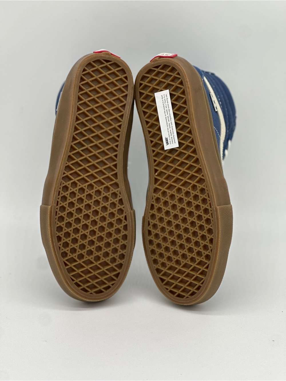 Vans Navy Canvas High-Top Sneakers with Cream Stripe - Picture 7 of 10